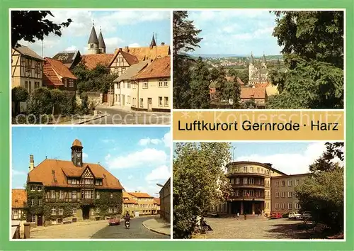 AK / Ansichtskarte Gernrode Harz Spittelplatz Bad Suderode Rathaus FDGB Erholungsheim Fritz Heckert Kat. Gernrode Harz