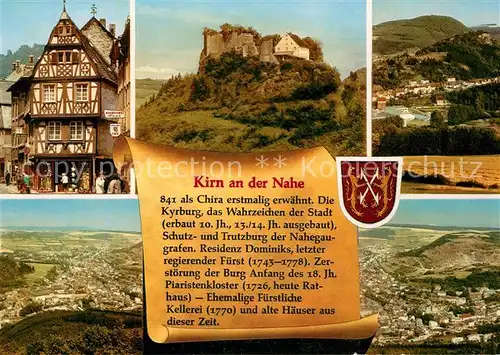 AK / Ansichtskarte Kirn Nahe Fachwerkhaus Schloss Panorama Kat. Kirn