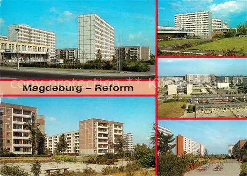 AK / Ansichtskarte Magdeburg Poliklinik Wladimir Komarow Str HO Kaufhalle Teilansichten Kat. Magdeburg