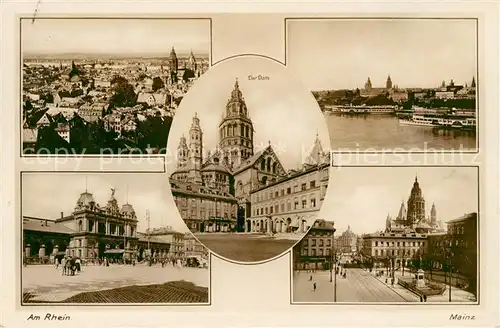 AK / Ansichtskarte Mainz Rhein Stadtpanorama Innenstadt Dom