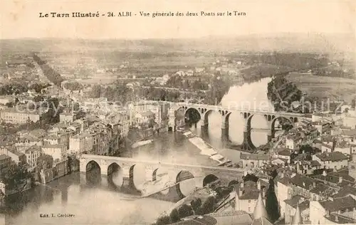 AK / Ansichtskarte Albi Tarn Vue generale des deux Ponts sur le Tarn Kat. Albi