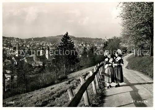 AK / Ansichtskarte St Gallen SG Trachten Panorama Kat. St Gallen