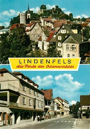 AK / Ansichtskarte Lindenfels Odenwald Schloss Strassenpartie Kat. Lindenfels