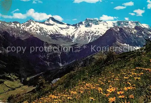 AK / Ansichtskarte Adelboden Am Schwandfeldspitz mit Engstligenalp und Engstligenfaelle Kat. Adelboden