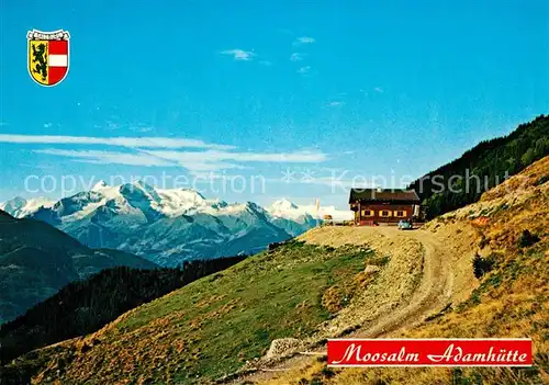 AK / Ansichtskarte Taxenbach Moosalm Adamhuette Alpenpanorama Wappen Kat. Taxenbach