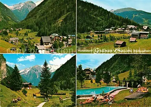 AK / Ansichtskarte Badgastein Hoteldorf Gruener Baum Erholungscenter Swimming Pool Alpen Kat. Bad Gastein