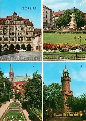 AK / Ansichtskarte Goerlitz Sachsen Rathaus Platz der Befreiung Ochsenbastei Reichenbacher Turm Kat. Goerlitz