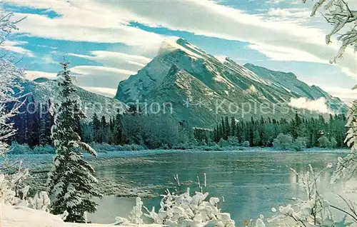 AK / Ansichtskarte Banff Canada Canadian Rockies Mount Rundle in winter Kat. Banff