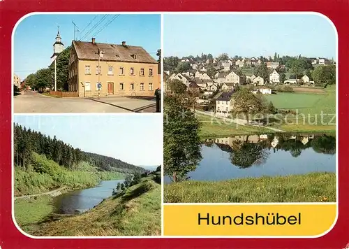 AK / Ansichtskarte Hundshuebel Blick gegen Kirche Rohrbachtal Auslaeufer der Talsperre uebersicht Kat. Stuetzengruen