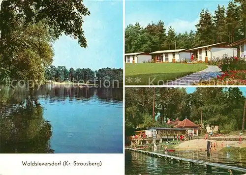 AK / Ansichtskarte Waldsieversdorf Grosser Daebersee Bungalows Volksbad Kat. Waldsieversdorf