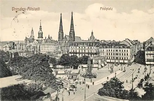 AK / Ansichtskarte Dresden Postplatz Kat. Dresden Elbe