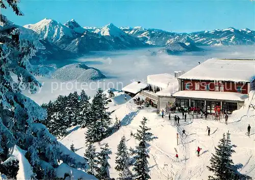 AK / Ansichtskarte Seilbahn Tegelberg Bergstation Berggaststaette Schwangau Fuessen  Kat. Bahnen