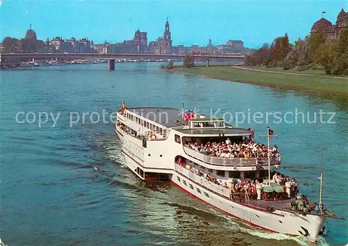 AK / Ansichtskarte Motorschiffe Oberelbe Weisse Flotte Dresden  Kat. Schiffe