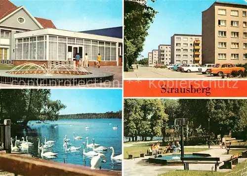 AK / Ansichtskarte Strausberg Brandenburg Haus der NVA Klub am See Schwimmhalle Artur Becker Strasse Straussee Fichteplatz Kat. Strausberg