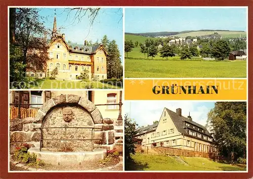 AK / Ansichtskarte Gruenhain Beierfeld Kurheim Teilansicht Moenchsbrunnen Genesungsheim Kat. Beierfeld Erzgebirge