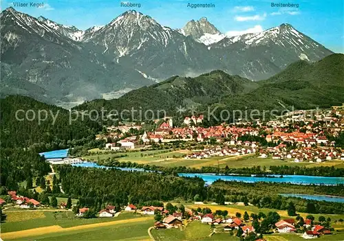 AK / Ansichtskarte Fuessen Allgaeu Fliegeraufnahme Schwangauer Horn Breitenstein Kat. Fuessen