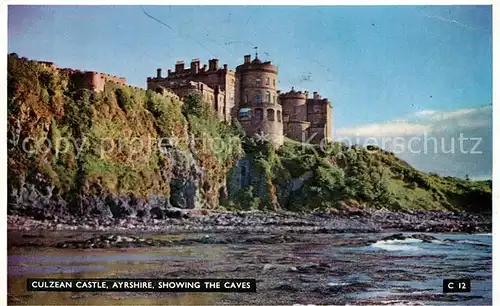 AK / Ansichtskarte South Ayrshire Culzean Castle showing the caves Kat. South Ayrshire