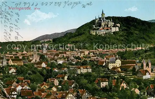 AK / Ansichtskarte Wernigerode Harz Schloss Panorama Kat. Wernigerode