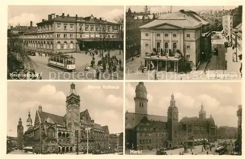 AK / Ansichtskarte Chemnitz Neues Rathaus Schauspielhaus Hauptbahnhof Markt  Kat. Chemnitz