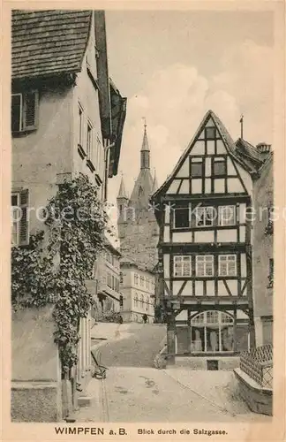 AK / Ansichtskarte Bad Wimpfen Blick durch die Salzgasse Kat. Bad Wimpfen