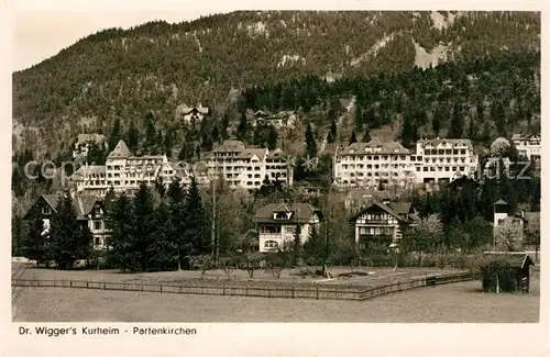 AK / Ansichtskarte Partenkirchen Dr. Wiggers Kurheim Kat. Garmisch Partenkirchen