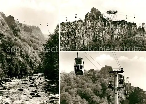 AK / Ansichtskarte Seilbahn Bodetal Hexentanzplatz Thale  Kat. Bahnen