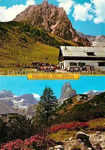 AK / Ansichtskarte Muehlbach Hochkoenig Mittenfeld Alm Schutzhaus Kat. Muehlbach am Hochkoenig