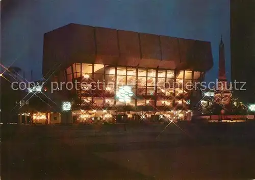 AK / Ansichtskarte Leipzig Gewandhaus Nachtaufnahme Kat. Leipzig