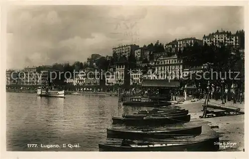 AK / Ansichtskarte Lugano Lago di Lugano Il Quai