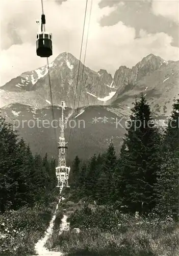 AK / Ansichtskarte Seilbahn Vysoke Tatry Lanovka na Lomnicky Stit Kat. Bahnen