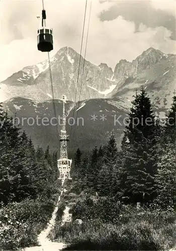 AK / Ansichtskarte Seilbahn Vysoke Tatry Lanovka na Lomnicky stit Kat. Bahnen