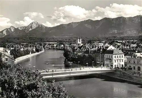 AK / Ansichtskarte Villach Kaernten Draubruecke mit Mittagskogel Kat. Villach