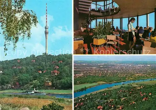 AK / Ansichtskarte Dresden Fernsehturm Gaststaette Stadtblick Kat. Dresden Elbe