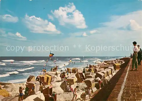 AK / Ansichtskarte Wangerooge Nordseebad Strand Springflut Kat. Wangerooge