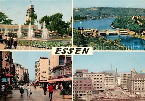 AK / Ansichtskarte Essen Ruhr Grugapark Schleuse Fussgaengerzone Markt Kat. Essen