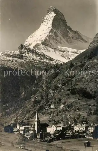 AK / Ansichtskarte Zermatt VS mit Matterhorn Kat. Zermatt