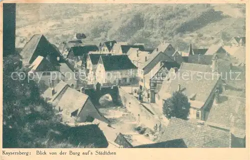 AK / Ansichtskarte Kaysersberg Haut Rhin Blick von der Burg aufs Staedtchen Kat. Kaysersberg