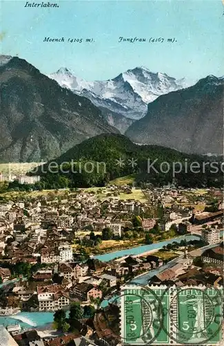 AK / Ansichtskarte Interlaken BE mit Moench und Jungfrau Kat. Interlaken