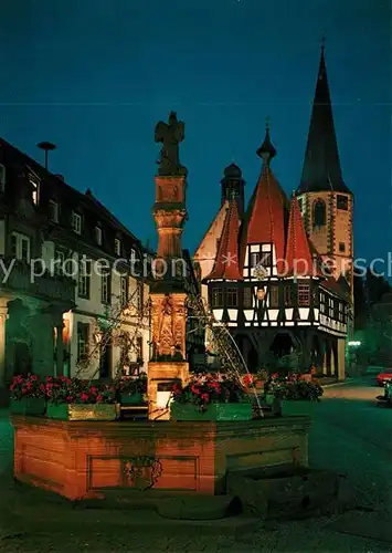 AK / Ansichtskarte Michelstadt Marktplatz Rathaus Kat. Michelstadt