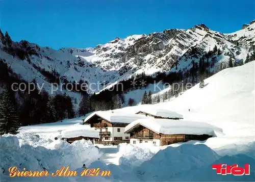 AK / Ansichtskarte Tirol Region Griesner Alm im Wilden Kaiser Kat. Innsbruck