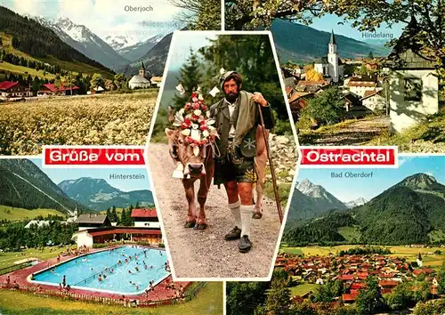 AK / Ansichtskarte Ostrachtal Oberjoch Hinterstein Schwimmbad Almabtrieb Hindelang Bad Oberdorf