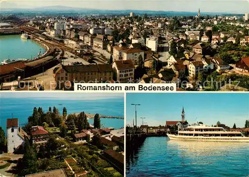 AK / Ansichtskarte Romanshorn Bodensee Panorama Bodenseefaehre