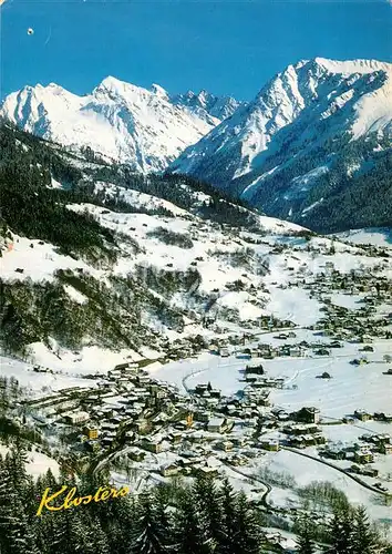 AK / Ansichtskarte Klosters Dorf mit Canardhorn und Wisshorn