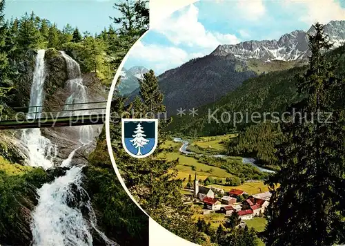 AK / Ansichtskarte Hinterstein Bad Hindelang Zipfelsalper Wasserfall mit Pfannenhoelzer