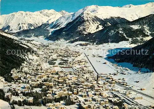 AK / Ansichtskarte Davos GR gegen Rhaetikon Fergenhoerner Seehorn Fliegeraufnahme Kat. Davos