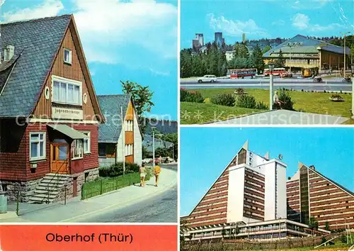 AK / Ansichtskarte Oberhof Thueringen Jugendherberge Platz des Friedens Interhotel Panorama Kat. Oberhof Thueringen