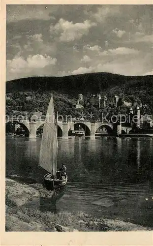 AK / Ansichtskarte Heidelberg Neckar Schloss mit alter Neckarbruecke Kat. Heidelberg