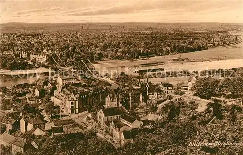 AK / Ansichtskarte Loschwitz Fliegeraufnahme Hotel Restaurant Burgberg Weisser Hirsch Kat. Dresden