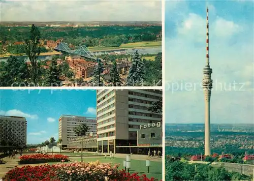 AK / Ansichtskarte Dresden Fernsehturm Prager Strasse Kat. Dresden Elbe