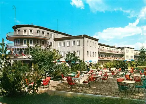 AK / Ansichtskarte Gernrode Harz FDGB Erholungsheim Fritz Heckert Gartenterrasse Kat. Gernrode Harz